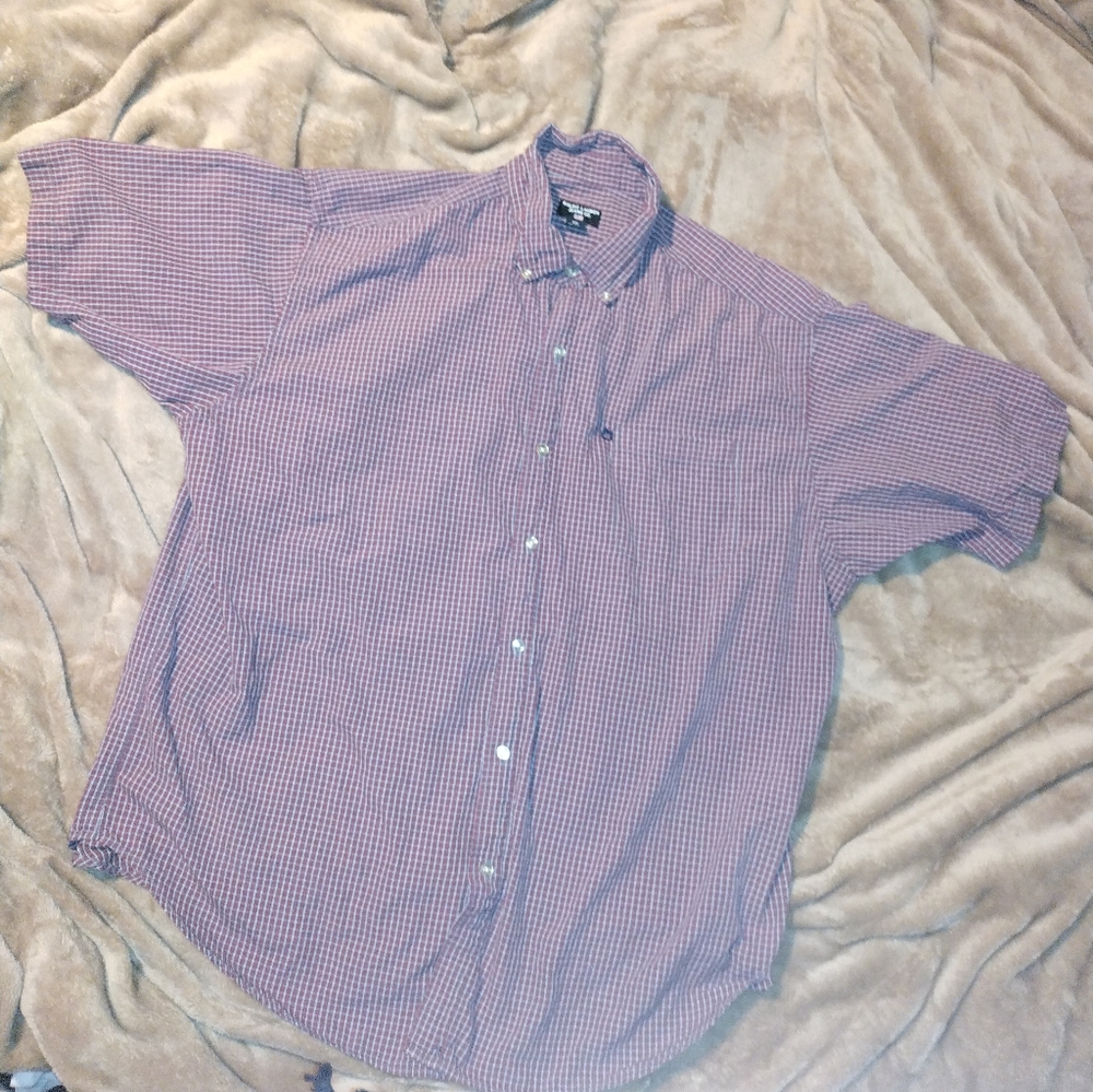 Ralph Lauren Jeans Co 2XL Shirt Plaid Short Sleeve Button Up Men's VTG